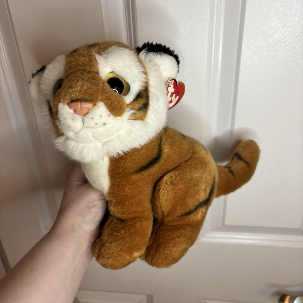 TY classic Pouncer Plush Beanie Baby Tiger 2012 10” With Tag